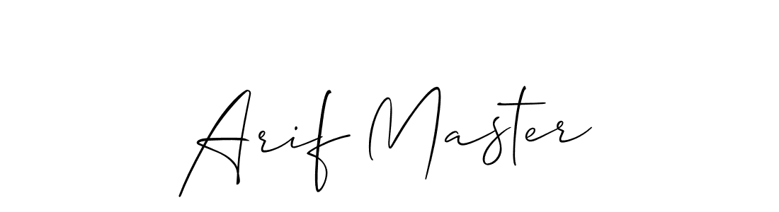 Make a beautiful signature design for name Arif Master. With this signature (Allison_Script) style, you can create a handwritten signature for free. Arif Master signature style 2 images and pictures png