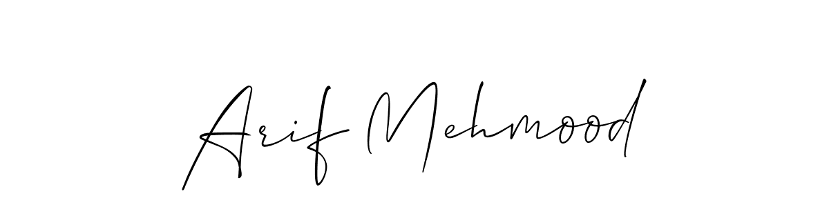The best way (Allison_Script) to make a short signature is to pick only two or three words in your name. The name Arif Mehmood include a total of six letters. For converting this name. Arif Mehmood signature style 2 images and pictures png