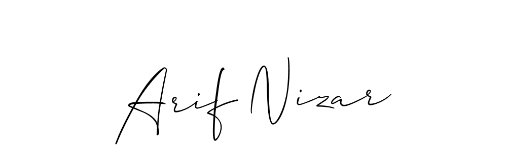 Similarly Allison_Script is the best handwritten signature design. Signature creator online .You can use it as an online autograph creator for name Arif Nizar. Arif Nizar signature style 2 images and pictures png