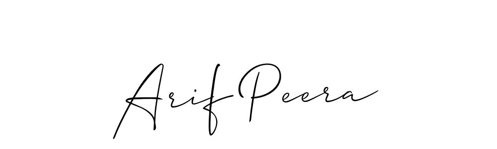 Best and Professional Signature Style for Arif Peera. Allison_Script Best Signature Style Collection. Arif Peera signature style 2 images and pictures png