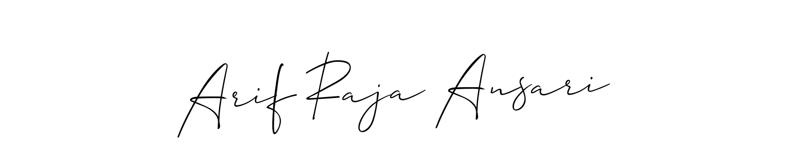 Design your own signature with our free online signature maker. With this signature software, you can create a handwritten (Allison_Script) signature for name Arif Raja Ansari. Arif Raja Ansari signature style 2 images and pictures png