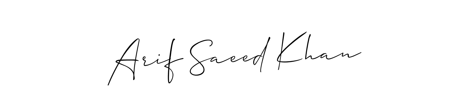 It looks lik you need a new signature style for name Arif Saeed Khan. Design unique handwritten (Allison_Script) signature with our free signature maker in just a few clicks. Arif Saeed Khan signature style 2 images and pictures png