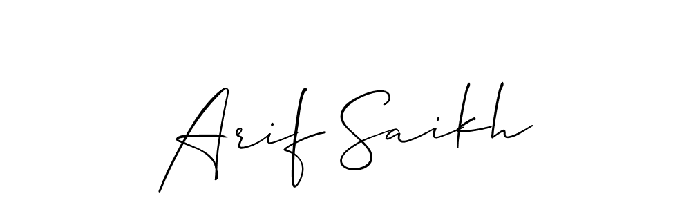 Make a short Arif Saikh signature style. Manage your documents anywhere anytime using Allison_Script. Create and add eSignatures, submit forms, share and send files easily. Arif Saikh signature style 2 images and pictures png