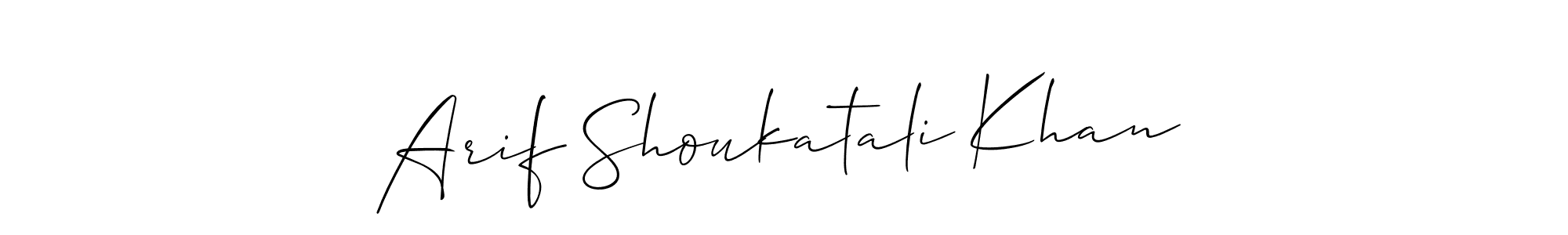 if you are searching for the best signature style for your name Arif Shoukatali Khan. so please give up your signature search. here we have designed multiple signature styles  using Allison_Script. Arif Shoukatali Khan signature style 2 images and pictures png