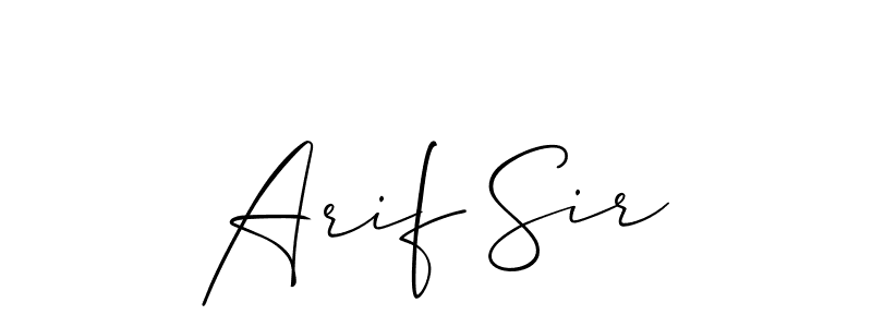 How to Draw Arif Sir signature style? Allison_Script is a latest design signature styles for name Arif Sir. Arif Sir signature style 2 images and pictures png