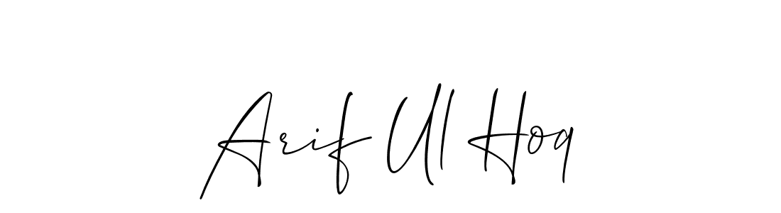 Make a beautiful signature design for name Arif Ul Hoq. With this signature (Allison_Script) style, you can create a handwritten signature for free. Arif Ul Hoq signature style 2 images and pictures png