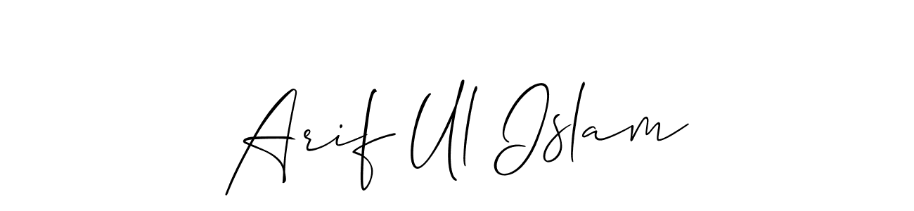 Design your own signature with our free online signature maker. With this signature software, you can create a handwritten (Allison_Script) signature for name Arif Ul Islam. Arif Ul Islam signature style 2 images and pictures png
