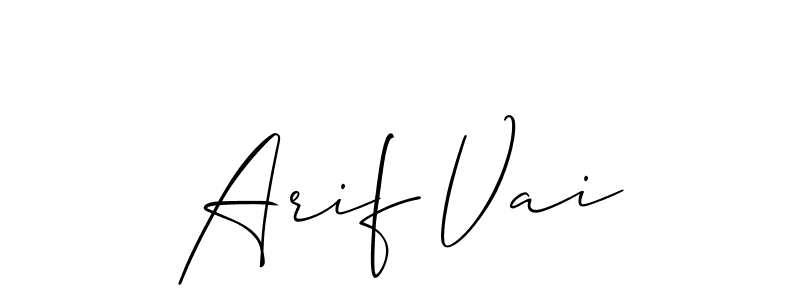 Here are the top 10 professional signature styles for the name Arif Vai. These are the best autograph styles you can use for your name. Arif Vai signature style 2 images and pictures png