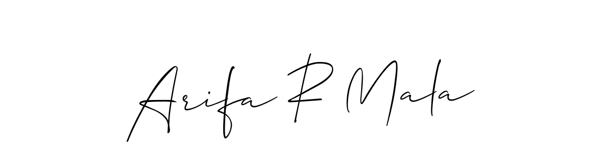 Arifa R Mala stylish signature style. Best Handwritten Sign (Allison_Script) for my name. Handwritten Signature Collection Ideas for my name Arifa R Mala. Arifa R Mala signature style 2 images and pictures png
