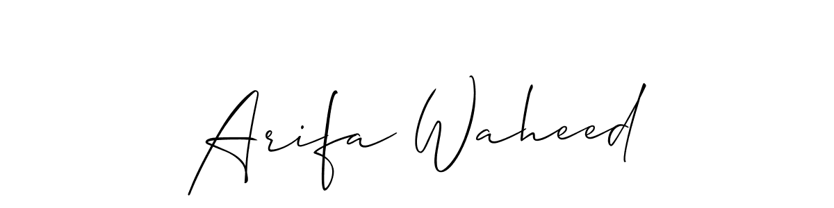 How to Draw Arifa Waheed signature style? Allison_Script is a latest design signature styles for name Arifa Waheed. Arifa Waheed signature style 2 images and pictures png