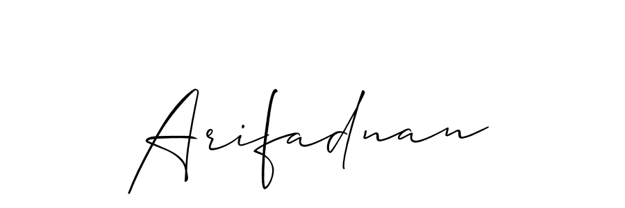 Once you've used our free online signature maker to create your best signature Allison_Script style, it's time to enjoy all of the benefits that Arifadnan name signing documents. Arifadnan signature style 2 images and pictures png