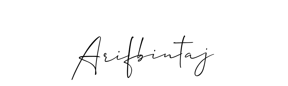 Also we have Arifbintaj name is the best signature style. Create professional handwritten signature collection using Allison_Script autograph style. Arifbintaj signature style 2 images and pictures png