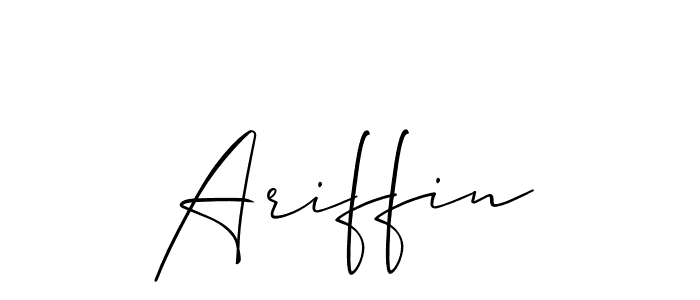 Also You can easily find your signature by using the search form. We will create Ariffin name handwritten signature images for you free of cost using Allison_Script sign style. Ariffin signature style 2 images and pictures png