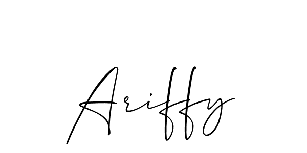 if you are searching for the best signature style for your name Ariffy. so please give up your signature search. here we have designed multiple signature styles  using Allison_Script. Ariffy signature style 2 images and pictures png