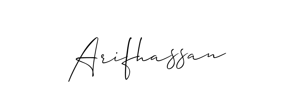 Make a beautiful signature design for name Arifhassan. Use this online signature maker to create a handwritten signature for free. Arifhassan signature style 2 images and pictures png