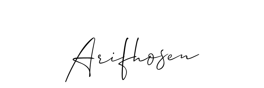 You should practise on your own different ways (Allison_Script) to write your name (Arifhosen) in signature. don't let someone else do it for you. Arifhosen signature style 2 images and pictures png