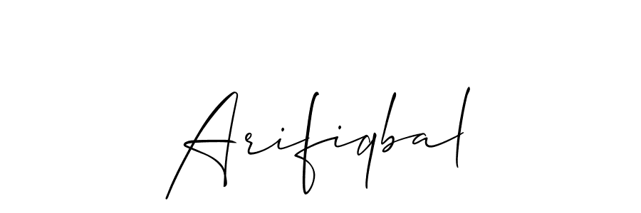 How to Draw Arifiqbal signature style? Allison_Script is a latest design signature styles for name Arifiqbal. Arifiqbal signature style 2 images and pictures png