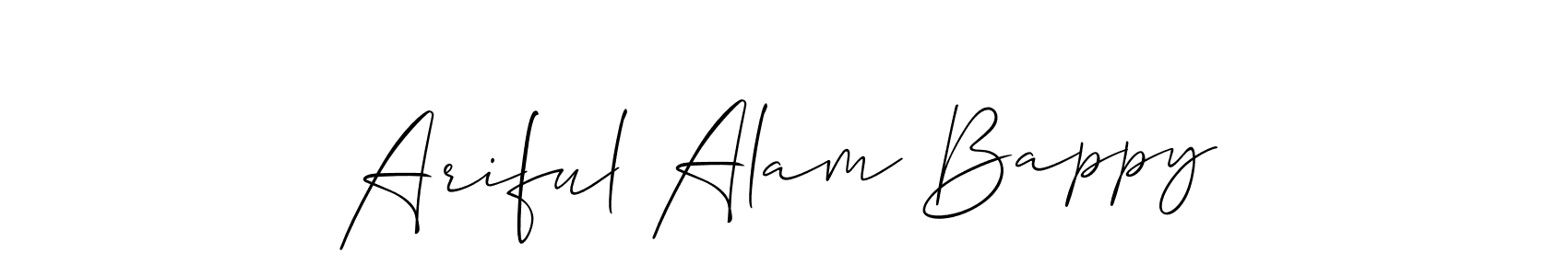 How to Draw Ariful Alam Bappy signature style? Allison_Script is a latest design signature styles for name Ariful Alam Bappy. Ariful Alam Bappy signature style 2 images and pictures png