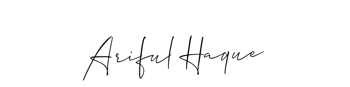 Make a beautiful signature design for name Ariful Haque. Use this online signature maker to create a handwritten signature for free. Ariful Haque signature style 2 images and pictures png