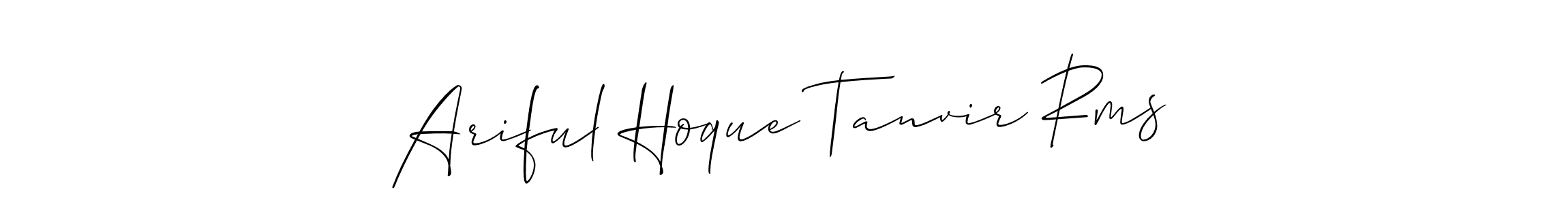 How to make Ariful Hoque Tanvir Rms name signature. Use Allison_Script style for creating short signs online. This is the latest handwritten sign. Ariful Hoque Tanvir Rms signature style 2 images and pictures png