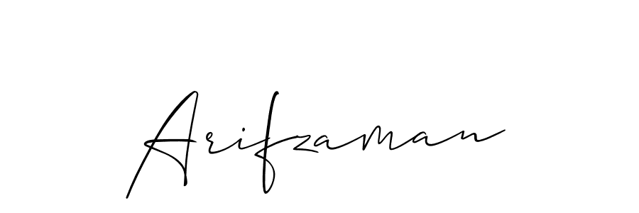 Design your own signature with our free online signature maker. With this signature software, you can create a handwritten (Allison_Script) signature for name Arifzaman. Arifzaman signature style 2 images and pictures png