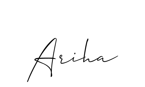 How to make Ariha signature? Allison_Script is a professional autograph style. Create handwritten signature for Ariha name. Ariha signature style 2 images and pictures png