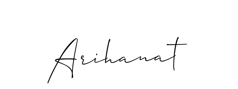 Use a signature maker to create a handwritten signature online. With this signature software, you can design (Allison_Script) your own signature for name Arihanat. Arihanat signature style 2 images and pictures png