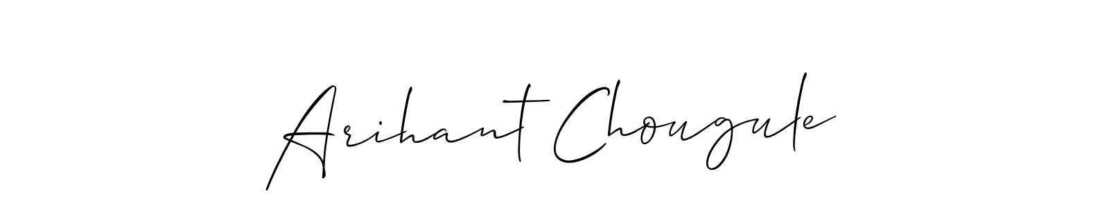 Design your own signature with our free online signature maker. With this signature software, you can create a handwritten (Allison_Script) signature for name Arihant Chougule. Arihant Chougule signature style 2 images and pictures png