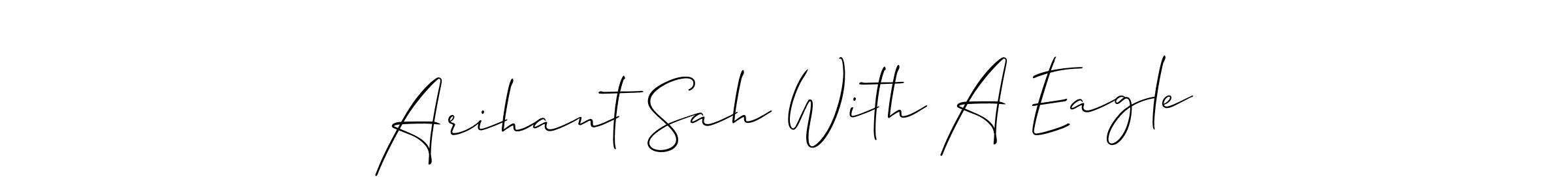 How to Draw Arihant Sah With A Eagle signature style? Allison_Script is a latest design signature styles for name Arihant Sah With A Eagle. Arihant Sah With A Eagle signature style 2 images and pictures png
