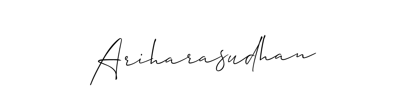 The best way (Allison_Script) to make a short signature is to pick only two or three words in your name. The name Ariharasudhan include a total of six letters. For converting this name. Ariharasudhan signature style 2 images and pictures png