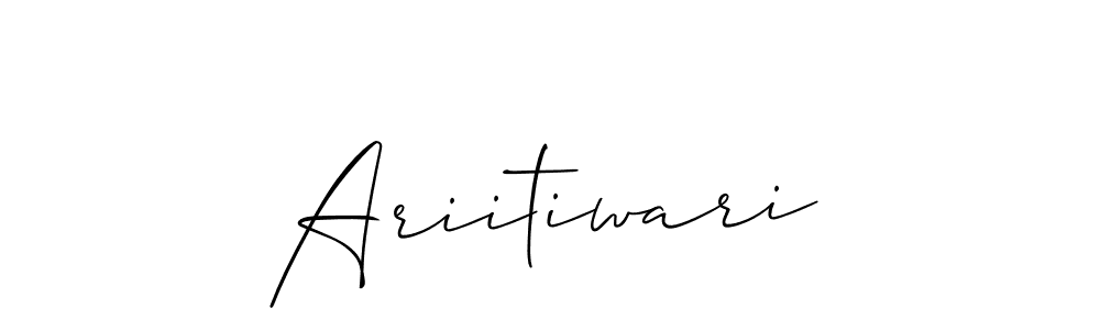 Make a beautiful signature design for name Ariitiwari. With this signature (Allison_Script) style, you can create a handwritten signature for free. Ariitiwari signature style 2 images and pictures png