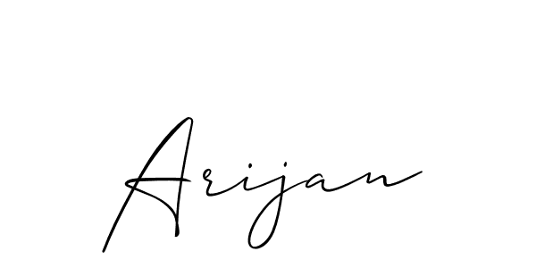 Make a beautiful signature design for name Arijan. With this signature (Allison_Script) style, you can create a handwritten signature for free. Arijan signature style 2 images and pictures png
