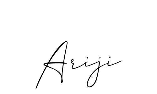 Create a beautiful signature design for name Ariji. With this signature (Allison_Script) fonts, you can make a handwritten signature for free. Ariji signature style 2 images and pictures png
