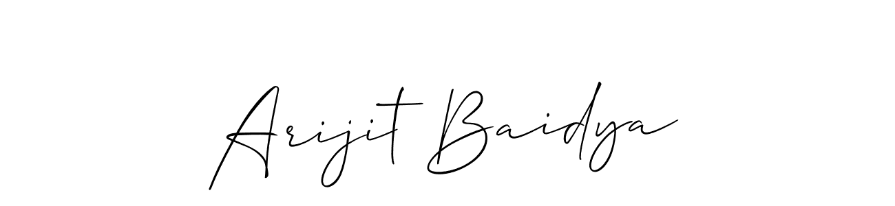 It looks lik you need a new signature style for name Arijit Baidya. Design unique handwritten (Allison_Script) signature with our free signature maker in just a few clicks. Arijit Baidya signature style 2 images and pictures png