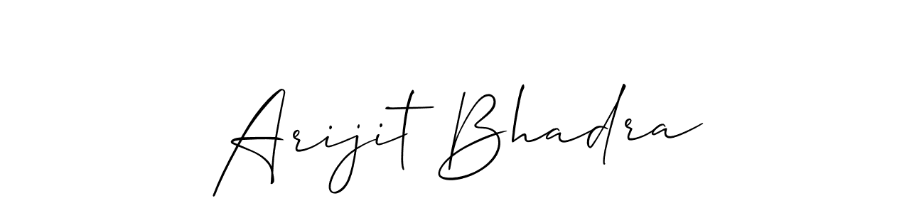 The best way (Allison_Script) to make a short signature is to pick only two or three words in your name. The name Arijit Bhadra include a total of six letters. For converting this name. Arijit Bhadra signature style 2 images and pictures png