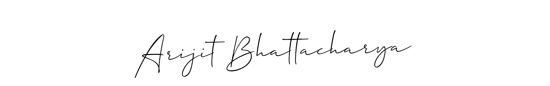 Create a beautiful signature design for name Arijit Bhattacharya. With this signature (Allison_Script) fonts, you can make a handwritten signature for free. Arijit Bhattacharya signature style 2 images and pictures png