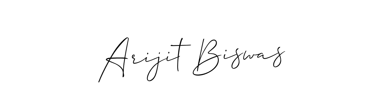 Make a beautiful signature design for name Arijit Biswas. With this signature (Allison_Script) style, you can create a handwritten signature for free. Arijit Biswas signature style 2 images and pictures png