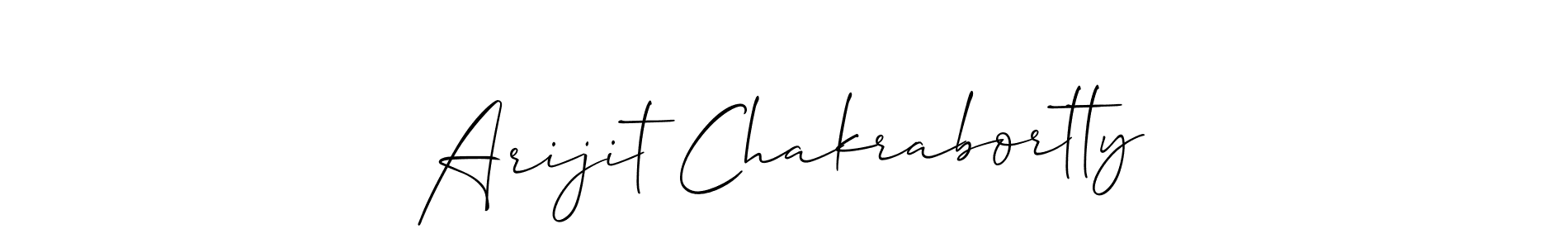 Create a beautiful signature design for name Arijit Chakrabortty. With this signature (Allison_Script) fonts, you can make a handwritten signature for free. Arijit Chakrabortty signature style 2 images and pictures png