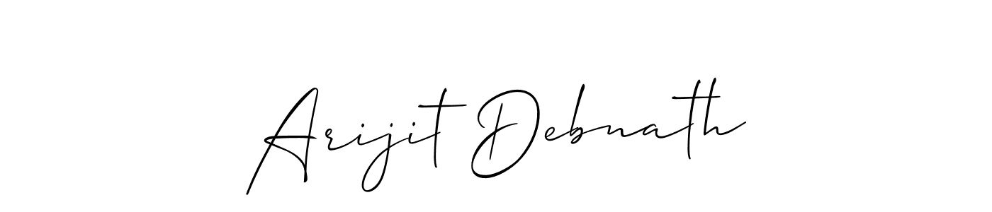 Use a signature maker to create a handwritten signature online. With this signature software, you can design (Allison_Script) your own signature for name Arijit Debnath. Arijit Debnath signature style 2 images and pictures png