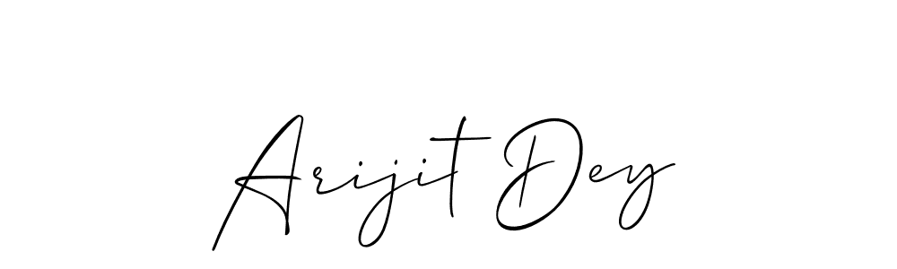 It looks lik you need a new signature style for name Arijit Dey. Design unique handwritten (Allison_Script) signature with our free signature maker in just a few clicks. Arijit Dey signature style 2 images and pictures png