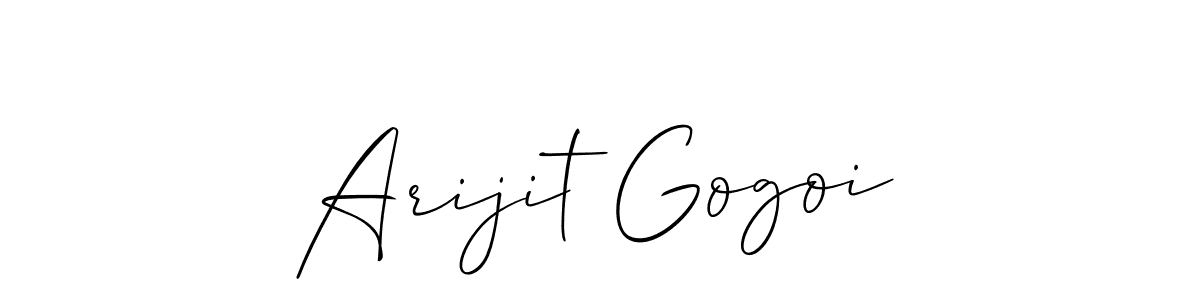 Arijit Gogoi stylish signature style. Best Handwritten Sign (Allison_Script) for my name. Handwritten Signature Collection Ideas for my name Arijit Gogoi. Arijit Gogoi signature style 2 images and pictures png