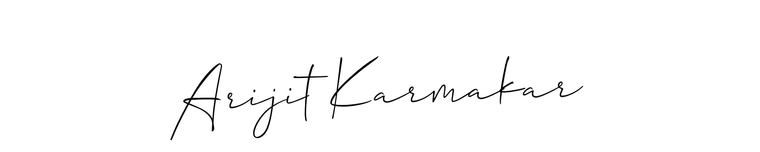 Make a beautiful signature design for name Arijit Karmakar. With this signature (Allison_Script) style, you can create a handwritten signature for free. Arijit Karmakar signature style 2 images and pictures png