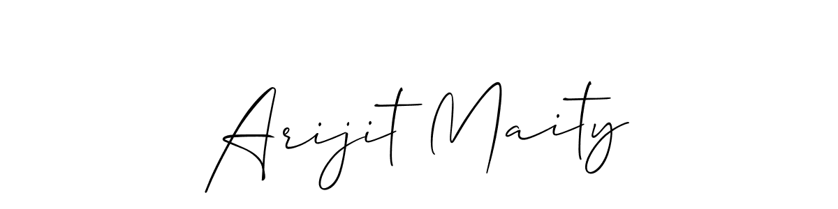 Create a beautiful signature design for name Arijit Maity. With this signature (Allison_Script) fonts, you can make a handwritten signature for free. Arijit Maity signature style 2 images and pictures png