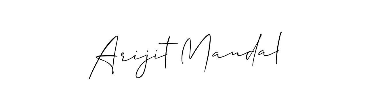 Also we have Arijit Mandal name is the best signature style. Create professional handwritten signature collection using Allison_Script autograph style. Arijit Mandal signature style 2 images and pictures png