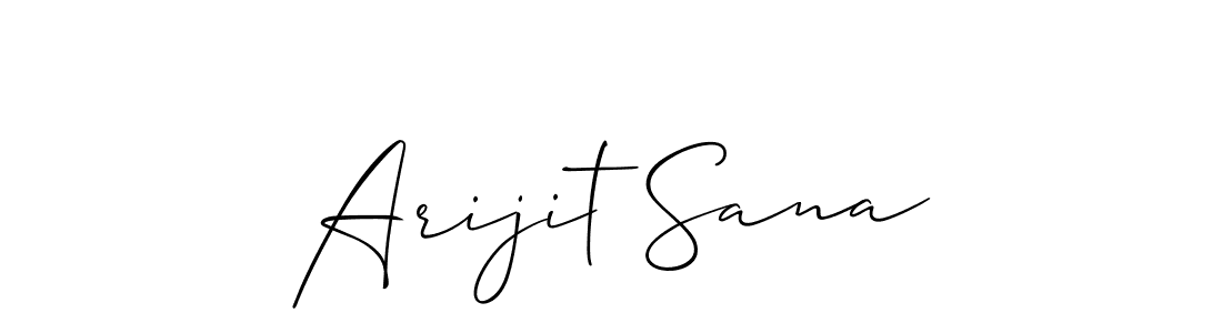 How to make Arijit Sana name signature. Use Allison_Script style for creating short signs online. This is the latest handwritten sign. Arijit Sana signature style 2 images and pictures png