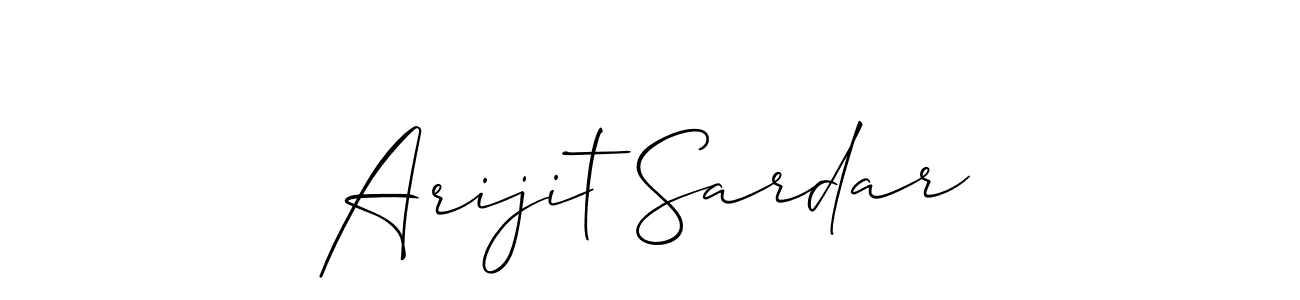 Use a signature maker to create a handwritten signature online. With this signature software, you can design (Allison_Script) your own signature for name Arijit Sardar. Arijit Sardar signature style 2 images and pictures png