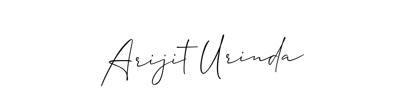Also You can easily find your signature by using the search form. We will create Arijit Urinda name handwritten signature images for you free of cost using Allison_Script sign style. Arijit Urinda signature style 2 images and pictures png