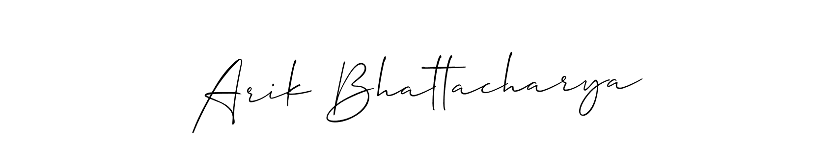 See photos of Arik Bhattacharya official signature by Spectra . Check more albums & portfolios. Read reviews & check more about Allison_Script font. Arik Bhattacharya signature style 2 images and pictures png