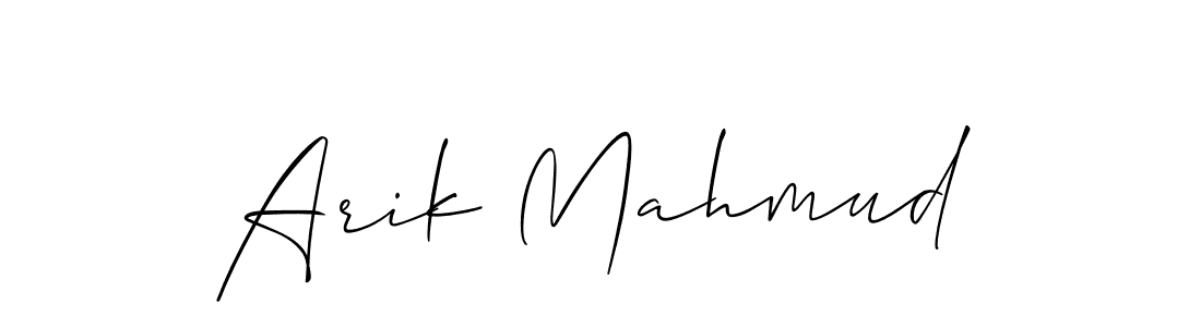 Make a short Arik Mahmud signature style. Manage your documents anywhere anytime using Allison_Script. Create and add eSignatures, submit forms, share and send files easily. Arik Mahmud signature style 2 images and pictures png