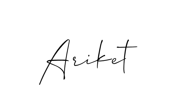 Make a beautiful signature design for name Ariket. With this signature (Allison_Script) style, you can create a handwritten signature for free. Ariket signature style 2 images and pictures png